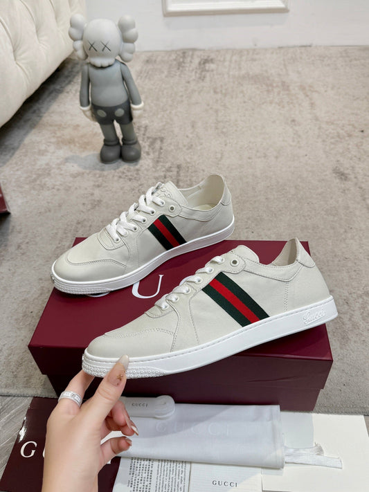 GG Stretch Low-Top Trainers White Leather 824427