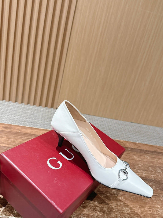 GG 26S Vittoria Pumps 6cm White Lambskin