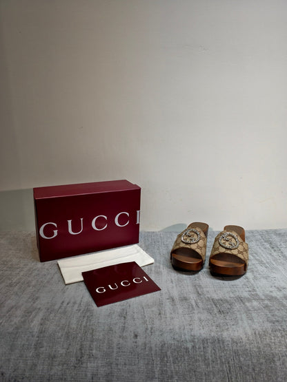 GG Clog Beige Canvas 864269