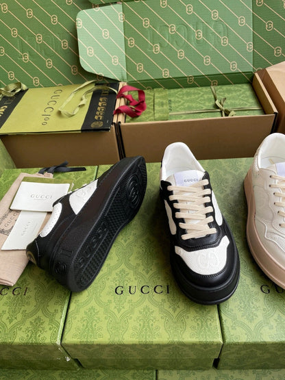 GG 26 Sneaker White Navy Blue Canvas Suede 632877